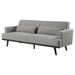 Blake - Upholstered Sofa With Track Arms - Sharkskin And Dark Brown - Simple Home Plus