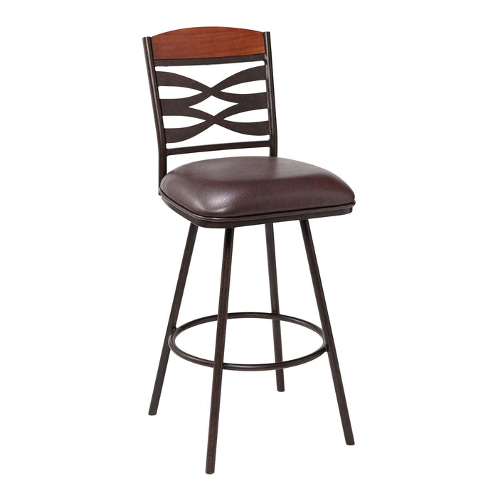 Iron Bar Height Bar Chair - Brown