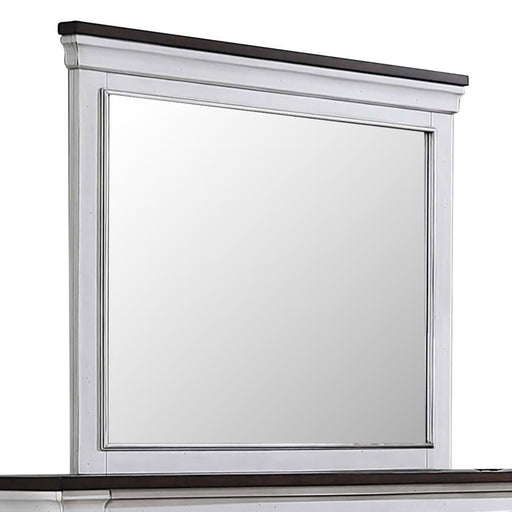 Hillcrest - Rectangular Dresser Mirror - Dark Rum And White - Simple Home Plus