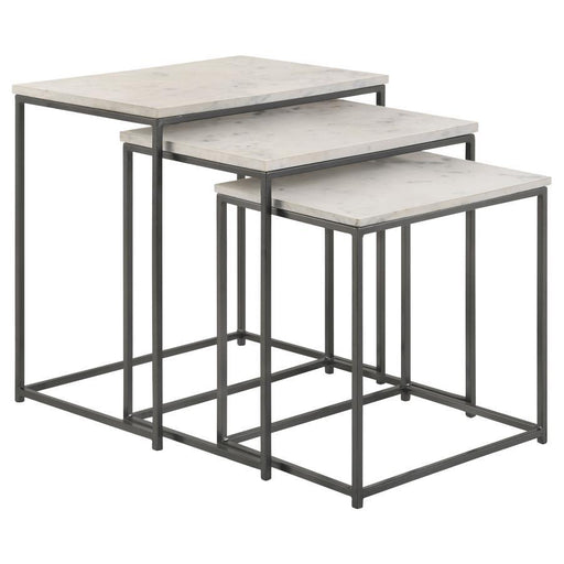 Medora - 3-Piece Nesting Table With Marble Top - Simple Home Plus