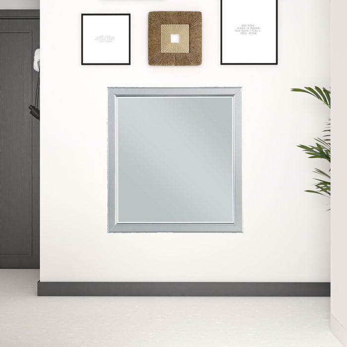 38" Rectangle Wall Mounted Accent Mirror - Silver