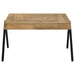 Avery - Rectangular Coffee Table With Metal Legs - Natural And Black - Simple Home Plus