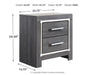 Lodanna - Gray - Two Drawer Night Stand - Simple Home Plus