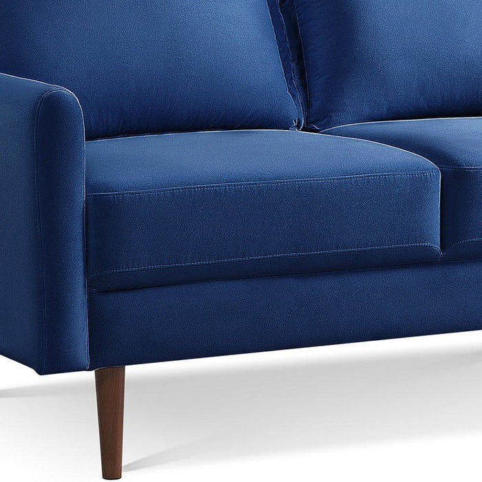 Loveseat Velvet - Blue / Dark Brown