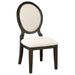 Twyla - Upholstered Oval Back Dining Side Chairs (Set of 2) - Cream And Dark Cocoa - Simple Home Plus