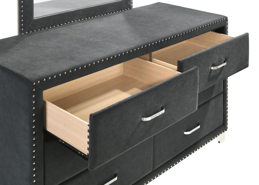 Melody - 6-Drawer Upholstered Dresser - Simple Home Plus