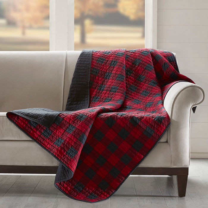 Woolrich Check - Quilted Throw - Red