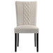 Malia - Upholstered Solid Back Dining Side Chair (Set of 2) - Beige And Black - Simple Home Plus