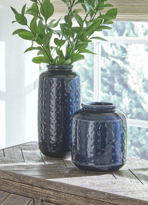 Marenda - Navy Blue - Vase Set (Set of 2) - Simple Home Plus