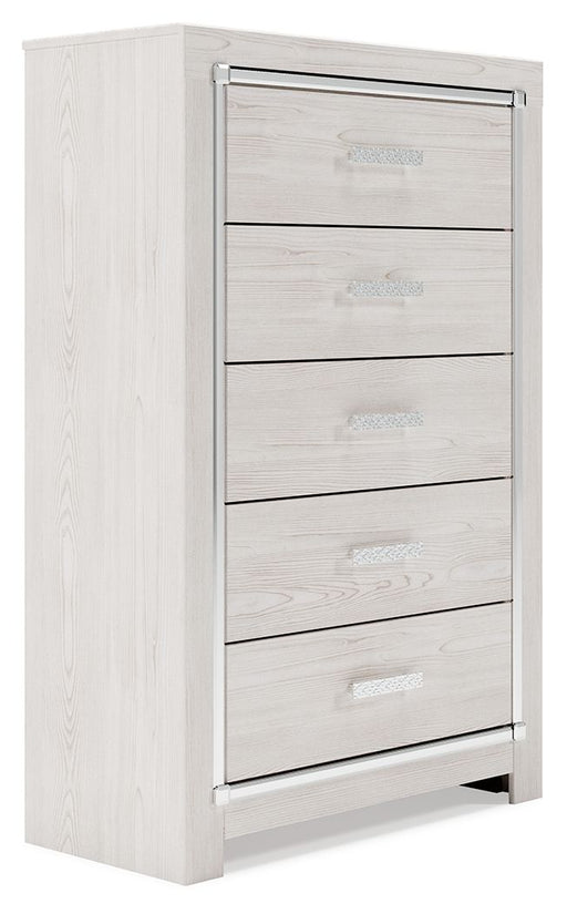 Altyra - White - Five Drawer Chest - Simple Home Plus