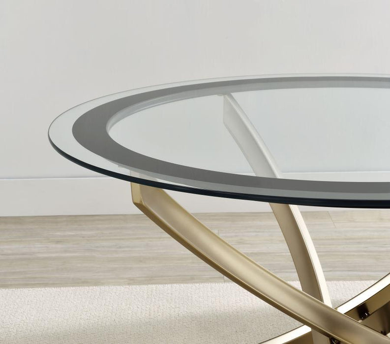 Brooke - Glass Top Coffee Table - Simple Home Plus