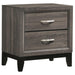 Watson - 2-Drawer Nightstand - Gray Oak And Black - Simple Home Plus