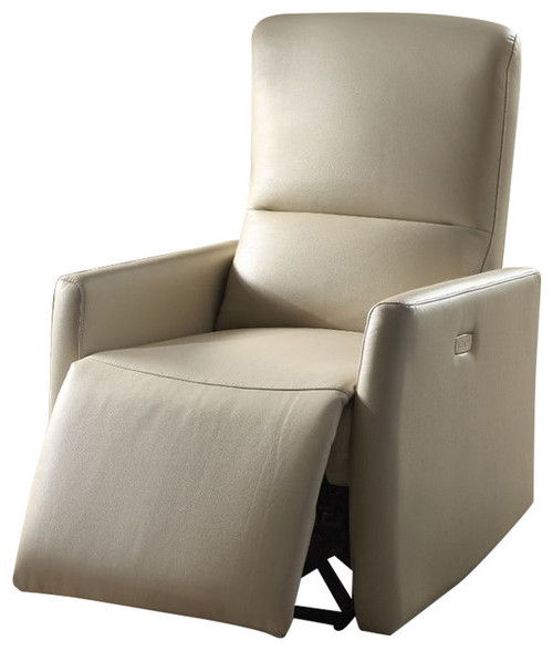 Leather-Aire Power Motion Recliner - Beige