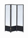 Calix - 3-Panel Folding Floor Screen - Translucent And Black - Simple Home Plus