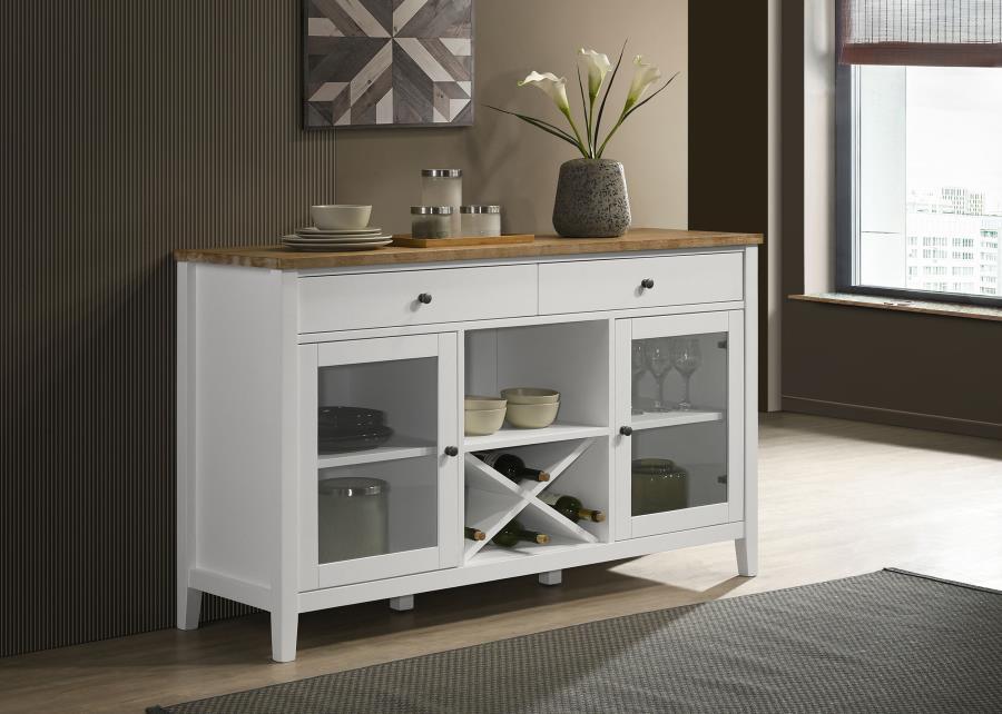 Hollis - Sideboard - Brown And White - Simple Home Plus