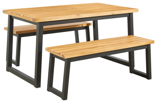 Town - Brown / Black - Dining Table Set (Set of 3) - Simple Home Plus