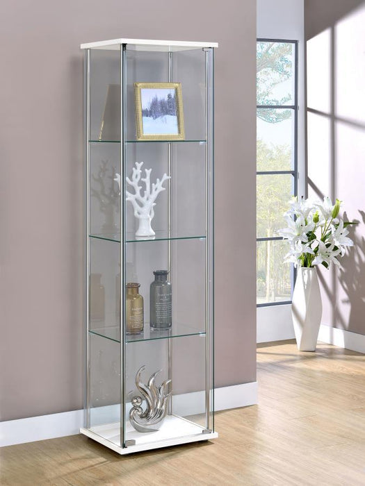 Bellatrix - Rectangular 4-shelf Curio Cabinet - Simple Home Plus