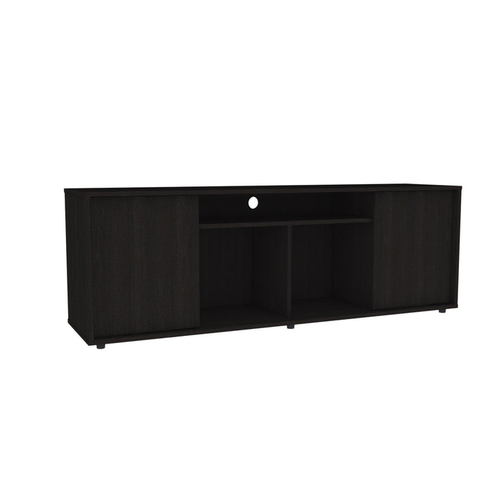 Open Shelving TV Stand - Black