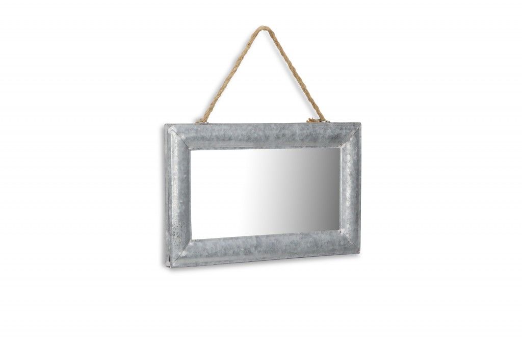 Metal Framed Accent Mirror - Silver