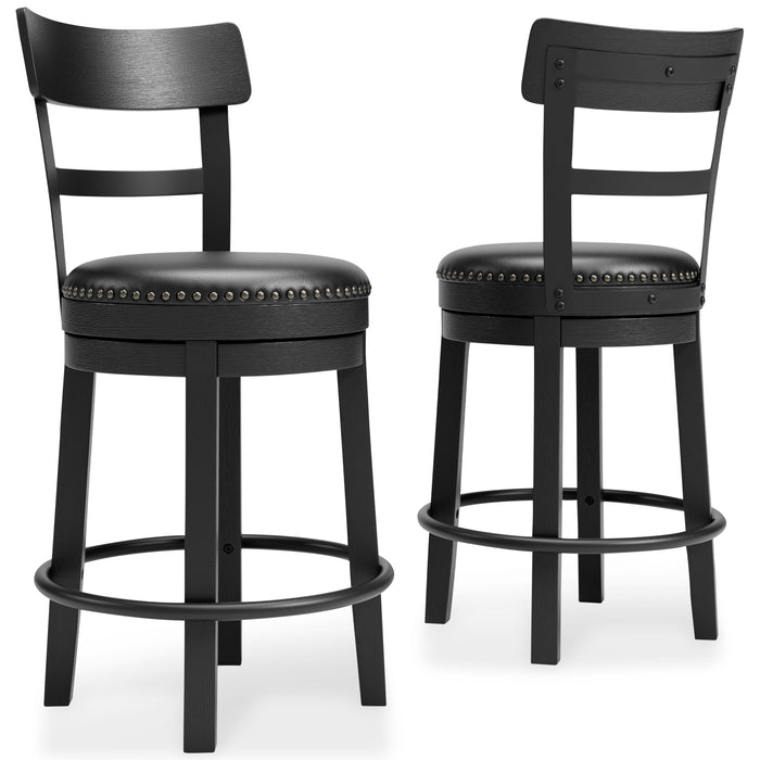 Valebeck - Full Back Swivel Stool - Simple Home Plus