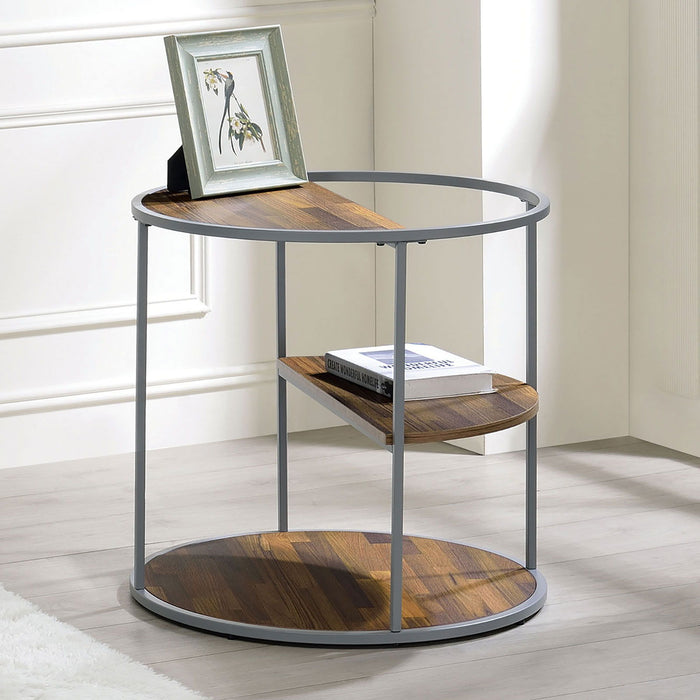 Orrin - End Table - Gray / Walnut - Simple Home Plus