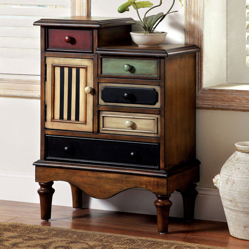 Neche - Accent Chest - Multi / Antique Walnut - Simple Home Plus