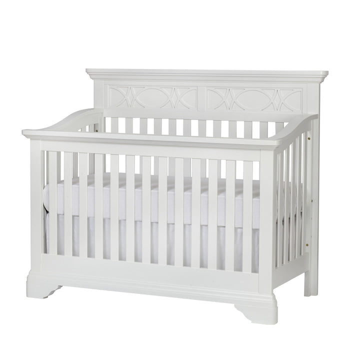 Solid And Manufactured Wood Standard Four In One Convertible Crib - White