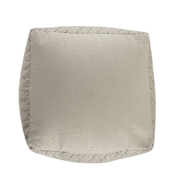 Cotton Ottoman Square - Cream