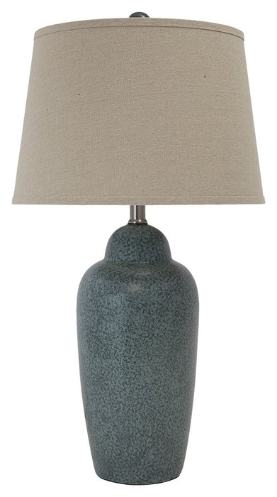 Saher - Green - Ceramic Table Lamp  - Earthy Ceramic - Simple Home Plus