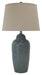 Saher - Green - Ceramic Table Lamp  - Earthy Ceramic - Simple Home Plus