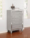 Leighton - 5-Drawer Chest - Metallic Mercury - Simple Home Plus