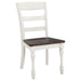 Madelyn - Ladder Back Side Chairs (Set of 2) - Dark Cocoa And Coastal White - Simple Home Plus