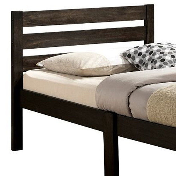 Popular Twin Size Slat Wood Bed - Brown