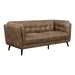 Thatcher - Upholstered Button Tufted Sofa - Brown - Simple Home Plus