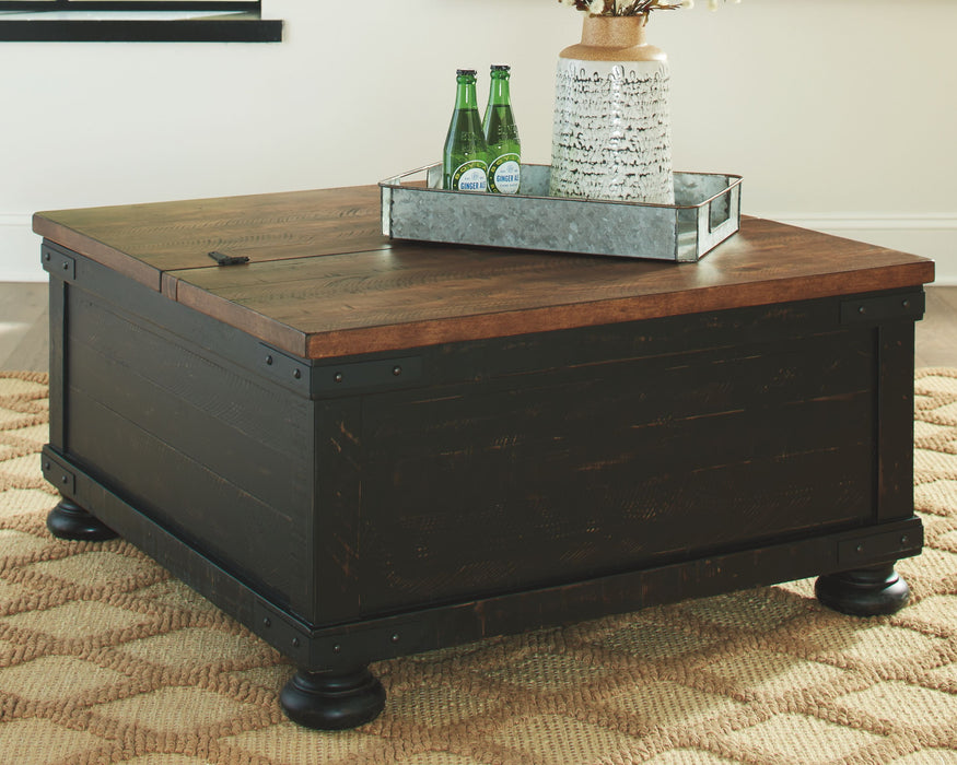 Valebeck - Black / Brown - Lift Top Cocktail Table - Simple Home Plus