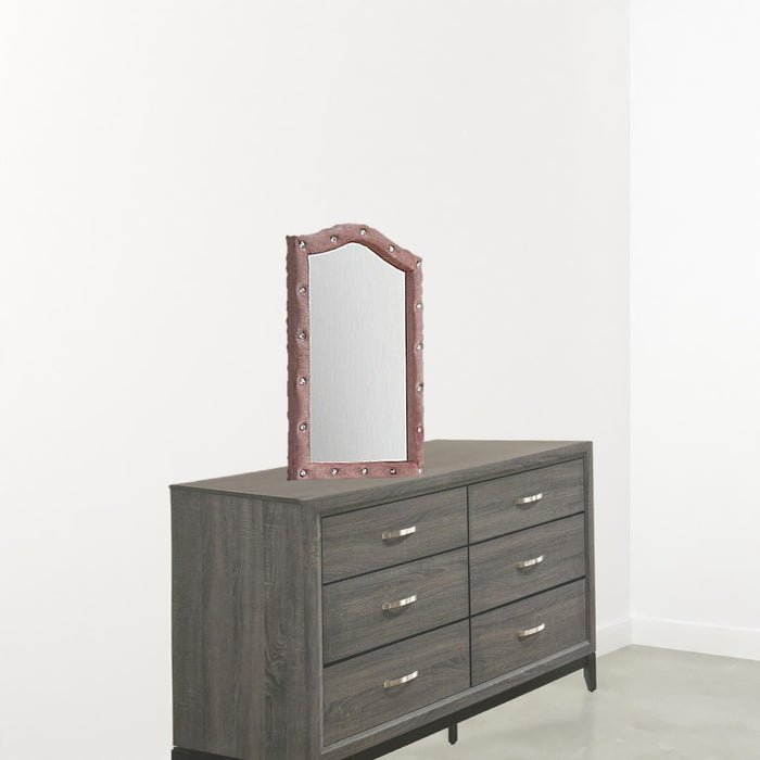 30" Fabric Dresser Mirror - Pink