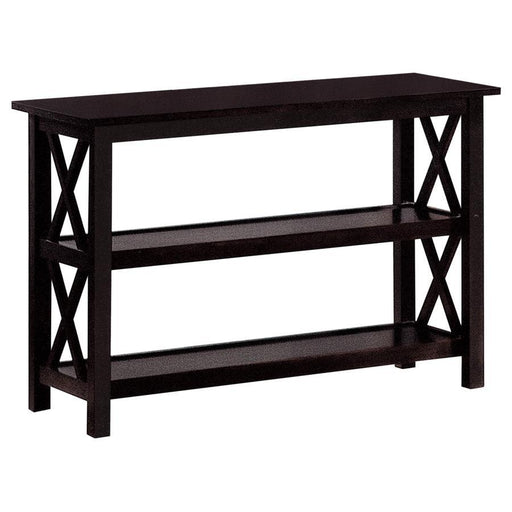 Rachelle - 2-Shelf Wood Entryway Console Table - Deep Merlot - Simple Home Plus