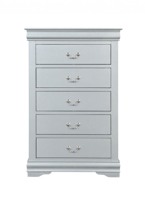 Solid Wood Five Drawer Lingerie Chest - White