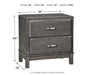 Caitbrook - Gray - Two Drawer Night Stand - Simple Home Plus