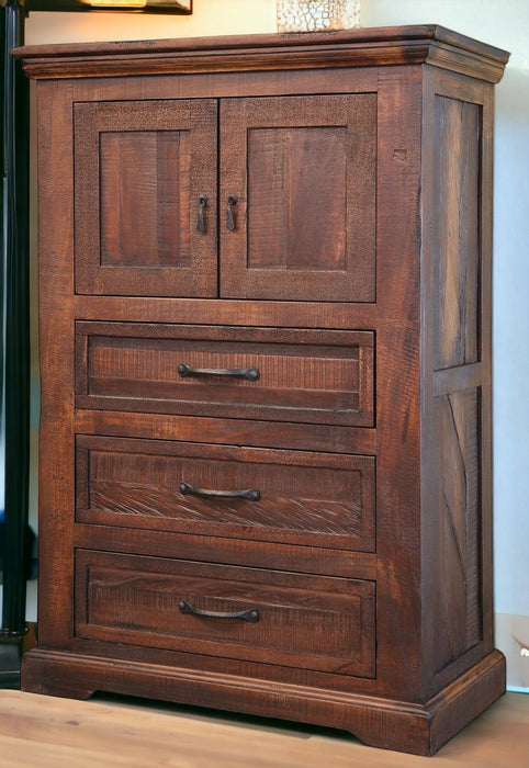 Solid Three Drawer Chest - Brown