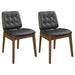 Redbridge - Tufted Back Side Chairs (Set of 2) - Natural Walnut And Black - Simple Home Plus