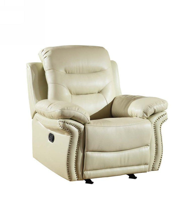 Comfortable Leather Recliner Chair - Beige