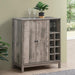 Cheyenne - 2-Door Wine Cabinet With Stemware Rack - Weathered Acacia - Simple Home Plus