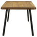 Maverick - Rectangular Tapered Legs Dining Table - Natural Mango And Black - Simple Home Plus