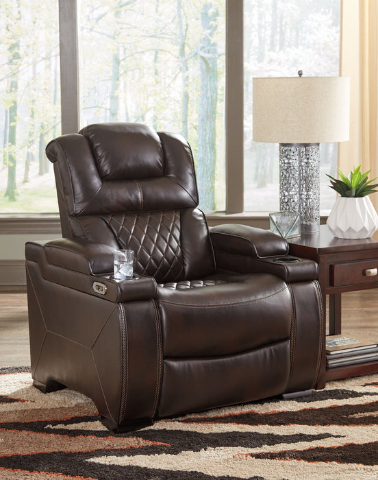 Warnerton - Brown Dark - Pwr Recliner/Adj Headrest - Simple Home Plus