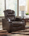 Warnerton - Brown Dark - Pwr Recliner/Adj Headrest - Simple Home Plus