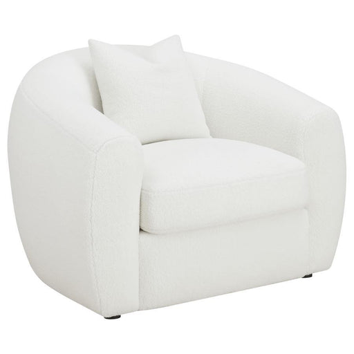 Isabella - Upholstered Tight Back Chair - White - Simple Home Plus