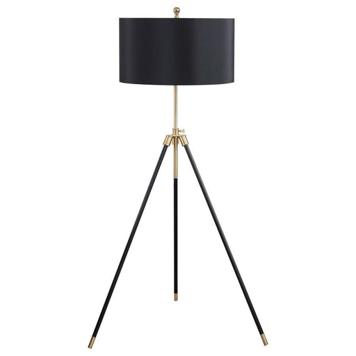 Zabka - Tripod Floor Lamp - Black And Gold - Simple Home Plus