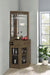 Alviso - Corner Bar Cabinet With Stemware Rack - Rustic Oak - Simple Home Plus