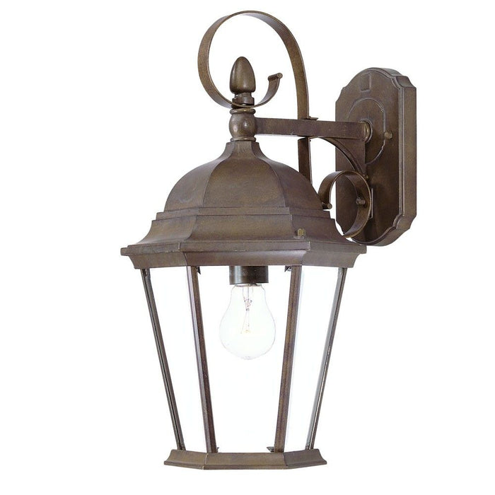 Xl Swing Arm Hanging Lantern Wall Light - Dark Brown